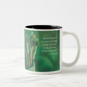 2 Couleurs Poésie qui parle la tasse de citation de Plutarch