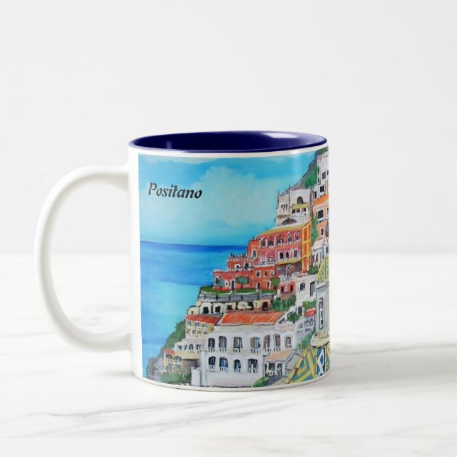 2 Couleurs Positano, tasse de l'Italie (Gauche)