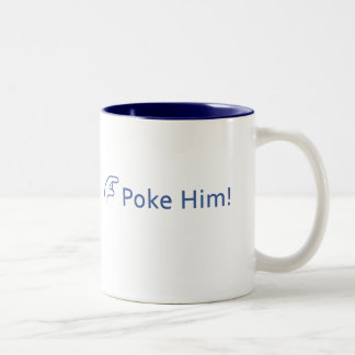 2 Couleurs "Poussez-le !"  Tasse à deux tons avec le slogan