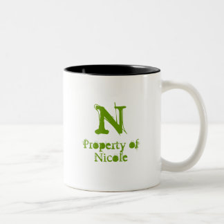2 Couleurs Propriété de tasse de *NAME*