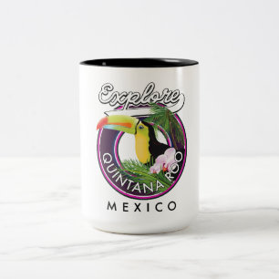 2 Couleurs Quintana Roo plage holbox mexique. Tasse à café