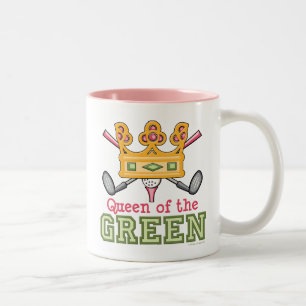 2 Couleurs Reine de la tasse verte de golf