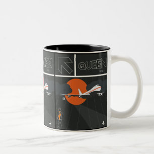 2 Couleurs Reine du ciel Jumbo Jet Tasse de style milieu du s