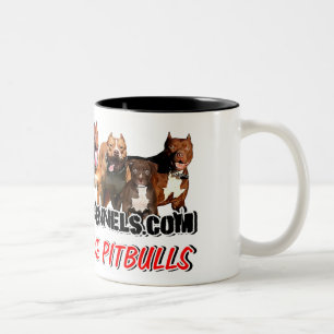 2 COULEURS RELÈVEMENT DE LA TASSE ROUGE DU NEZ PITBULL DES