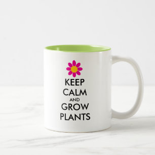 2 Couleurs Restez calme et faire pousser plante café tasse ca