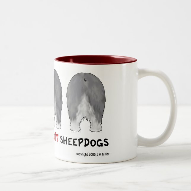 2 Couleurs Rien n'aboutent la tasse de chiens de berger (Droit)