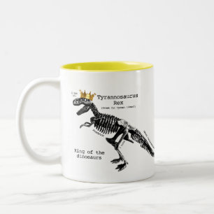 2 Couleurs Roi squelettique de tasse de T Rex des dinosaures