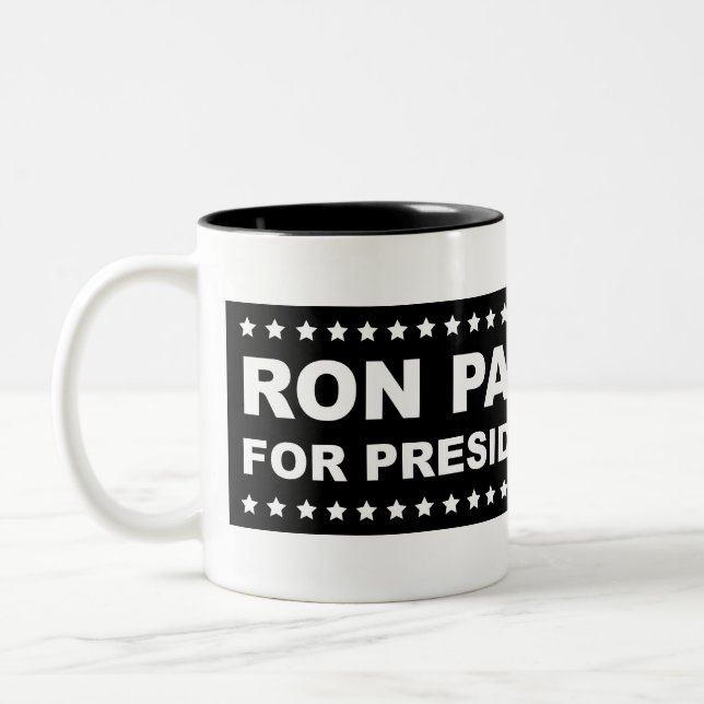 2 Couleurs Ron Paul pour le président 2012 tasse (Gauche)