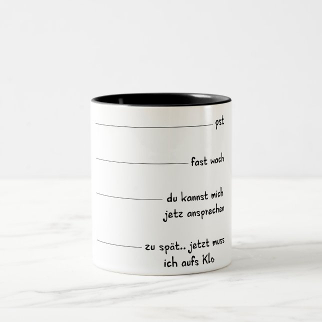 2 Couleurs Ronchon de matin tasse (Centre)