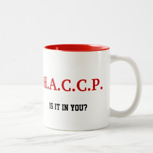 2 COULEURS ROUGE DE TASSE DE HACCP