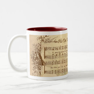 2 Couleurs Son oeil est sur la tasse vintage de conception de