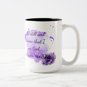 2 Couleurs Soyez immobile et connaissez la tasse d'aquarelle