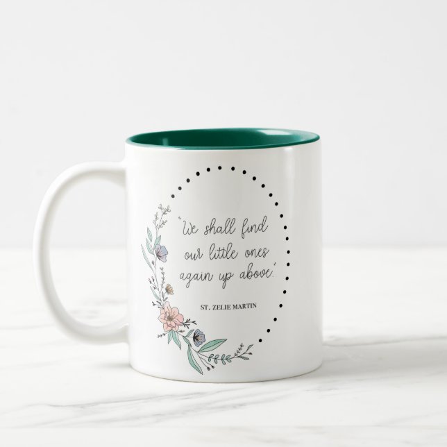 2 Couleurs St. Zelie cite une tasse florale (Gauche)