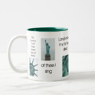 2 Couleurs Statue de tasse de liberté
