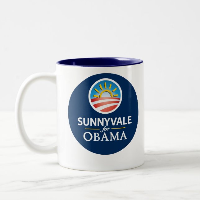 2 Couleurs Sunnyvale pour la tasse 1 d'Obama (Gauche)