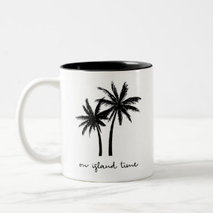 2 Couleurs Sur la tasse de temps d'île