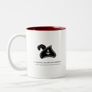2 Couleurs Tasse — 1er régiment de Rhode Island