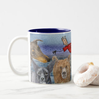 2 Couleurs Tasse #3 Joanna volant au-dessus des animaux