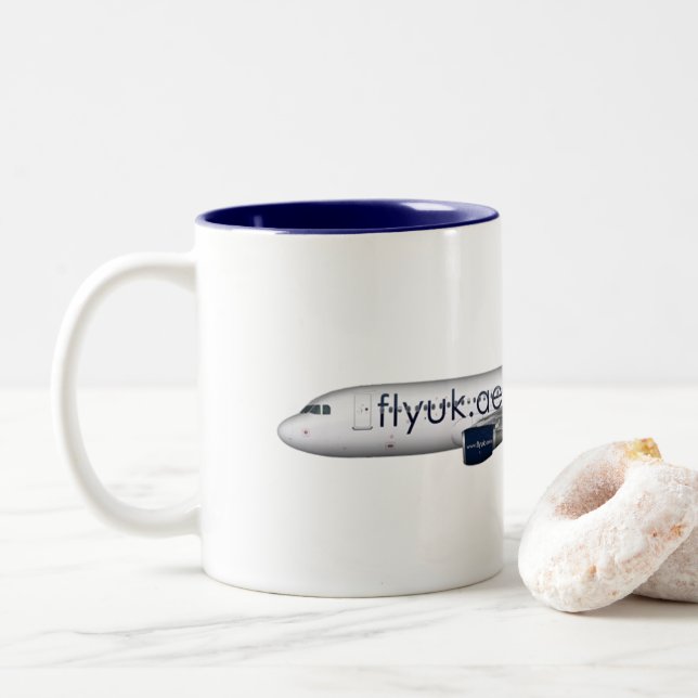 2 Couleurs Tasse A320 BRITANNIQUE de mouche (Avec donut)