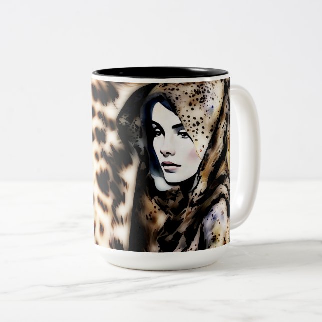 2 Couleurs Tasse à café (Devant droit)