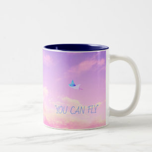 2 Couleurs Tasse à café à deux tons Dreamlike Flying Sting