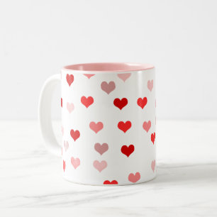 2 Couleurs Tasse à café à motif de cœur