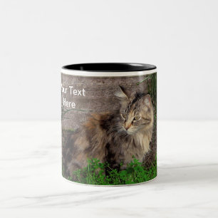 2 Couleurs Tasse à café avec chat tigré sauvage