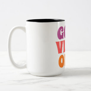 2 Couleurs Tasse à café avec de bonnes vibrations 