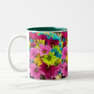 2 Couleurs Tasse à café avec fleurs agréables