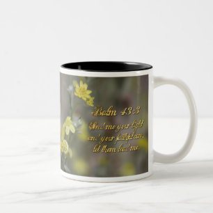 2 Couleurs Tasse à café bicolore avec fleurs sauvages jaunes 