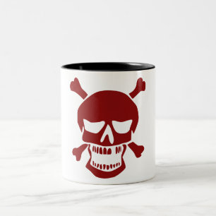 2 Couleurs Tasse à café Crâne