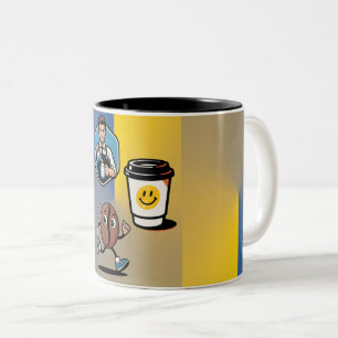 2 Couleurs Tasse à café design inspiré du café