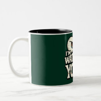 2 Couleurs Tasse à café drôle "JE VOUS REGARDE" aux Yeux Rétr