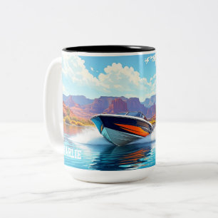 2 Couleurs Tasse à café en céramique personnalisée thème bate