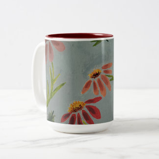 2 Couleurs Tasse à café en papier à fleurs