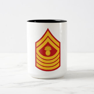 2 Couleurs Tasse à café Insigne de grade de Premier Sergent d