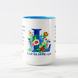 2 Couleurs Tasse à café LAFALAISE Generation Blanc/Bleu #2908