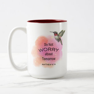 2 Couleurs Tasse à café Ne vous inquiétez pas pour demain