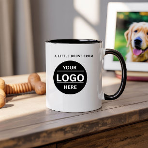 2 Couleurs Tasse à café personnalisée avec logo d'entreprise 