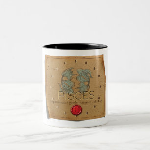 2 Couleurs Tasse à café - Poissons - Zodiaque