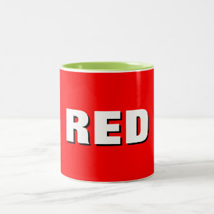 2 Couleurs Tasse à café rouge gras - Coupe en céramique class