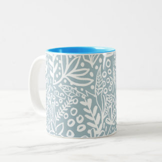 2 Couleurs Tasse à café vintage boho floral et papillon