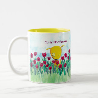 2 Couleurs Tasse à café Yelodoggie "Canis Floriferous"
