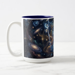 2 Couleurs Tasse à café Zodiaque Gémeaux