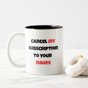 2 Couleurs Tasse à citation minimaliste sarcastique - Annuler