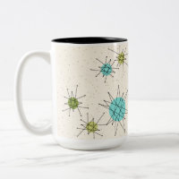 Tasse à deux tons atomique iconique de Starbursts