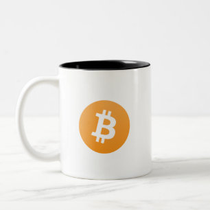 2 Couleurs Tasse à deux tons de Bitcoin