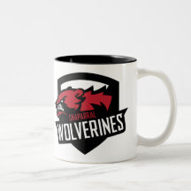 Tasse à deux tons de bouclier de ChapLAX Wolverine