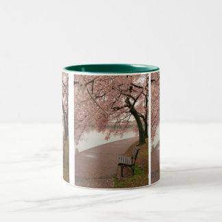 2 Couleurs Tasse à deux tons de fleurs de cerisier