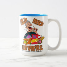 Tasse à deux tons de vieux examens nerd grande